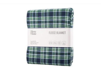 Плед Ardesto Fleece, 160х200см, 100% поліестер, клітинка, зелений