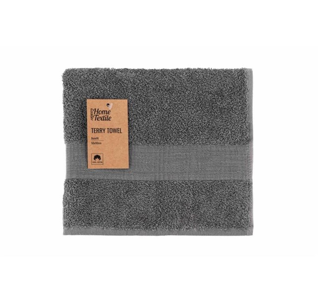 Рушник махровий Ardesto Benefit, 50х90см, 100% бавовна, сірий