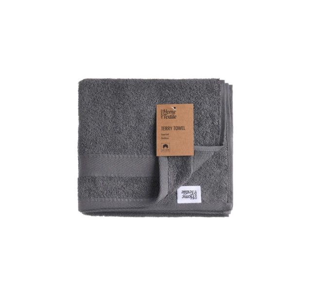 Рушник махровий Ardesto SuperSoft, 30х50см, 100% бавовна, сірий темний