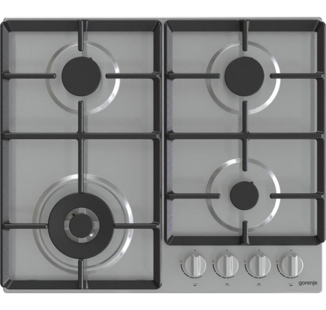 Варильна поверхня Gorenje газова, 60см, чавун, нерж