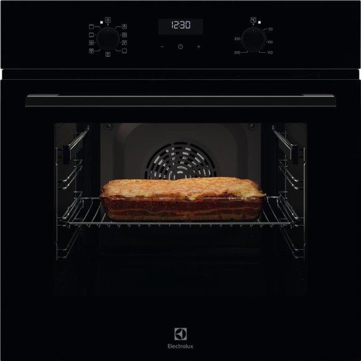 Духова шафа Electrolux електрична, 65л, A, дисплей, конвекція, телескопічні напрямні, чорний
