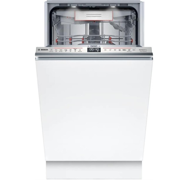 Посудомийна машина Bosch вбудована, 10компл., A+, 45см, дисплей, 3й кошик, Zeolith, білий