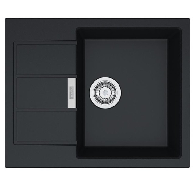Мийка кухонна Franke Sirius, тектонайт, прямокутник, з крилом, 620х500х200мм, чаша - 1, накладна, SD2 611-62, чорний
