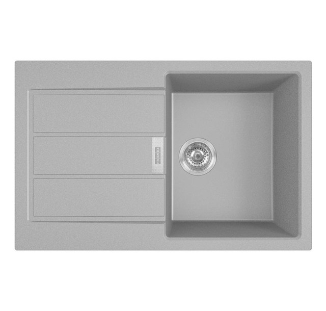 Мийка кухонна Franke Sirius, тектонайт, прямокутник, з крилом, 780х500х200мм, чаша - 1, накладна, 2 S2D 611-78 , сірий