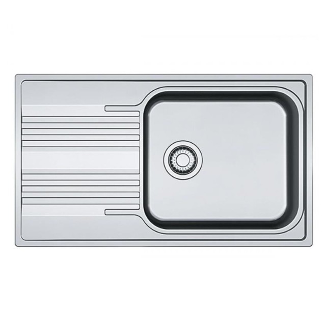 Мийка кухонна Franke Smart, нерж.сталь, прямокутник, з крилом, 860х500х190мм, чаша - 1, накладна, SRX 611-86 XL, нерж поліров.