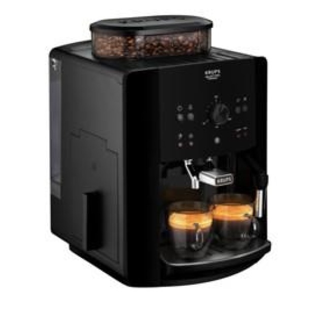 Кавомашина Krups Essential Espresso, 1.7л, зерно+мелена, ручний капуч, чорний