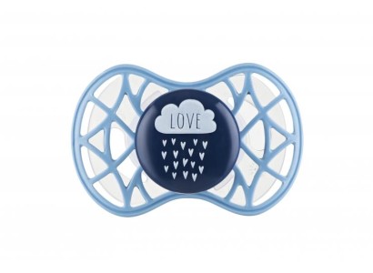 Пустушка Nuvita Air55 Cool 6міс+, симетрична, LOVE, синій