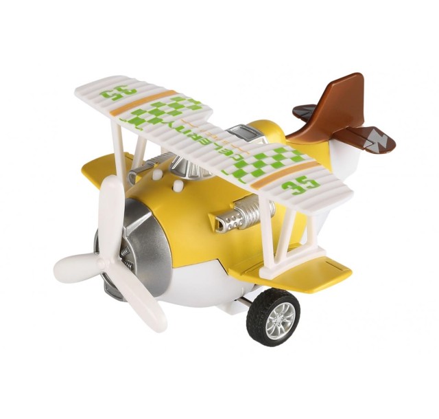 Літак металевий інерційний Same Toy Aircraft жовтий