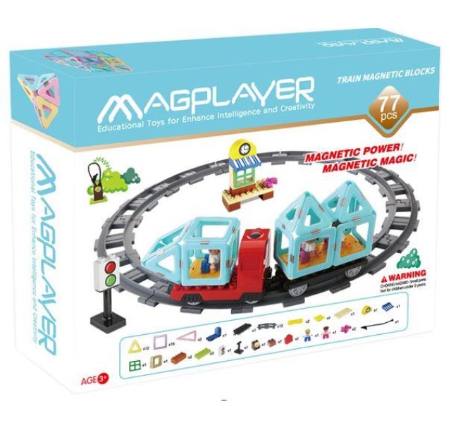 Конструктор Magplayer Потяг 77ел