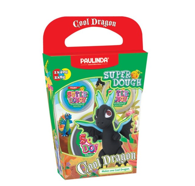 Маса для ліплення Paulinda Super Dough Cool Dragon Дракон чорний