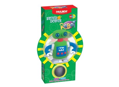 Маса для ліплення Paulinda Super Dough Robot заводний механізм, крокує, зелений