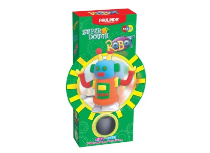 Маса для ліплення Paulinda Super Dough Robot заводний механізм, крокує, помаранчевий