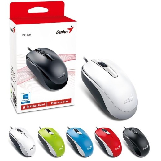 Миша Genius DX-120, USB-A, білий
