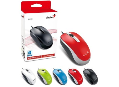 Миша Genius DX-120, USB-A, червоний