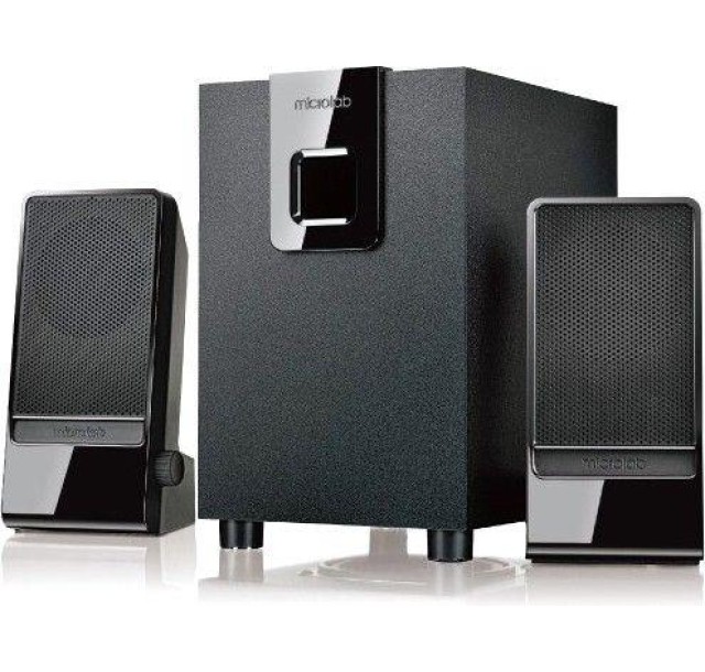 Акустична система MICROLAB M-100 2.1, 10W, mini-jack, чорний