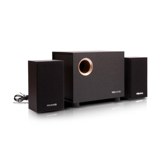 Акустична система MICROLAB M-105 2.1, 10W, mini-jack, чорний