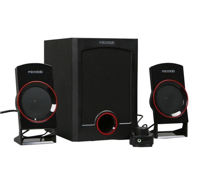 Акустична система MICROLAB M-111 2.1, 12W, mini-jack, чорний