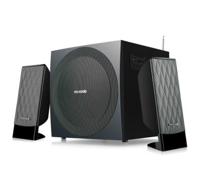 Акустична система MICROLAB M-300U 2.1, 38W, mini-jack/USB/SD/FM, чорний