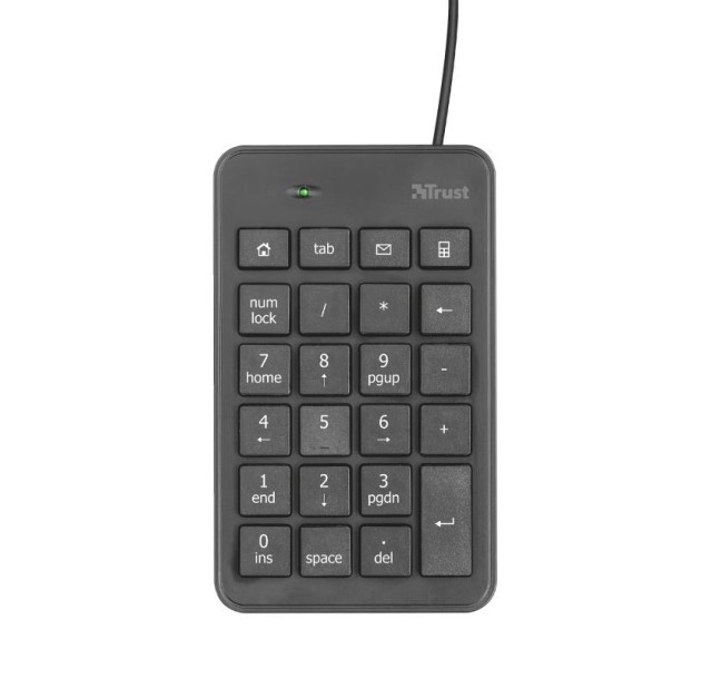 Клавіатура мембрана Trust Xalas USB-A Numeric Keypad 23Key, USB-A, Чорний