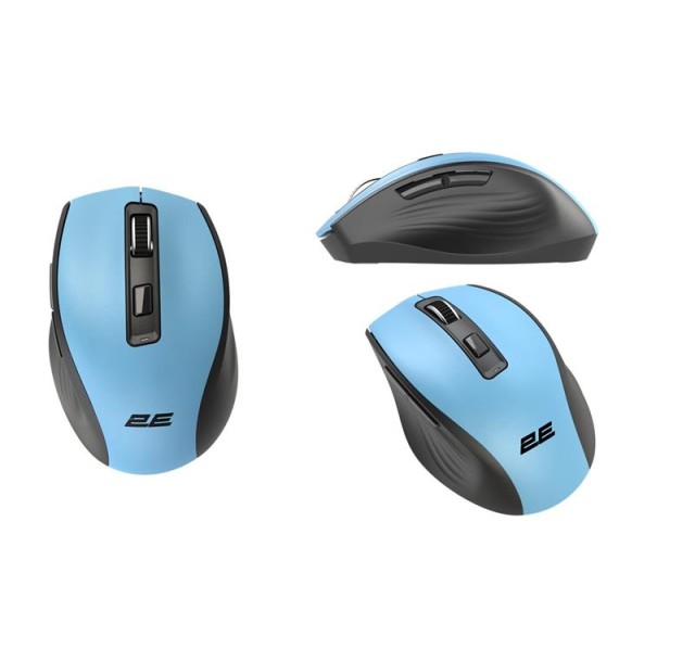 Миша 2E MF250 Silent, WL, синій