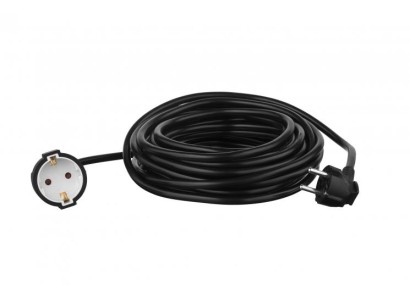 Подовжувач мережевий 2E 1хТип F, 3х1.5мм кв, 16A, 10м, чорний