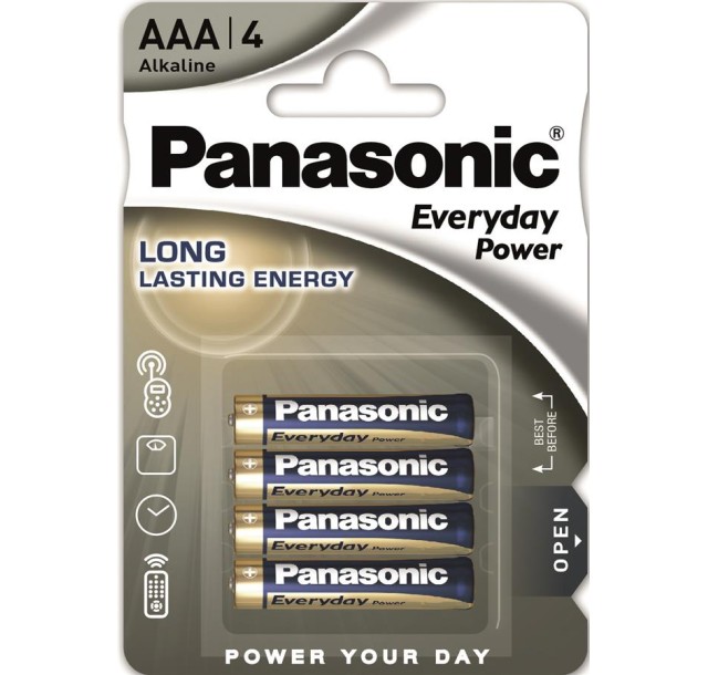 Батарейка Panasonic EVERYDAY POWER лужна AAА блістер, 4 шт.