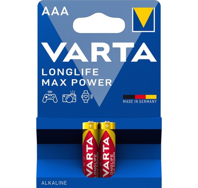Батарейка Varta Longlife Max Power лужна AAA  блістер, 2 шт