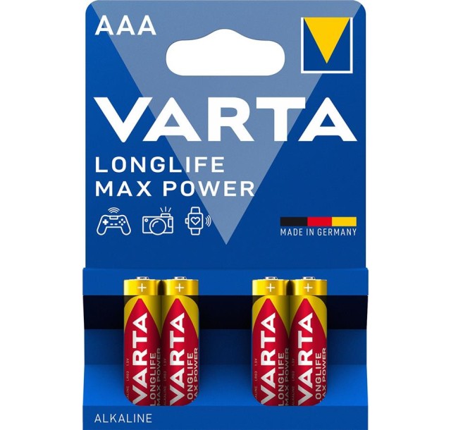 Батарейка Varta Longlife Max Power лужна AAA блістер, 4 шт