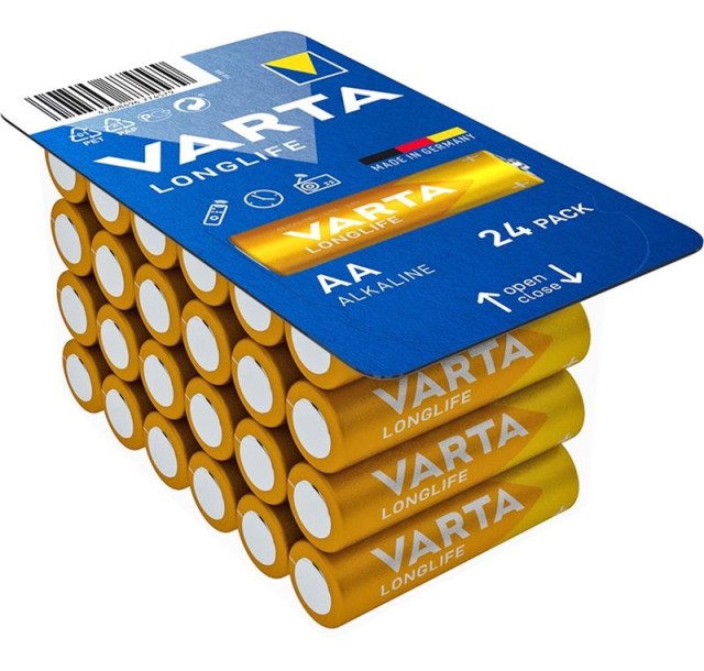 Батарейка Varta Longlife лужна  AA  блістер, 24 шт