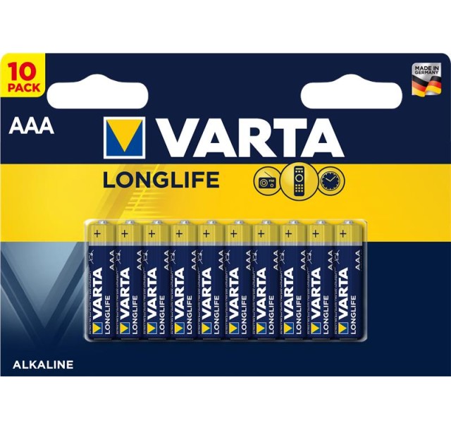 Батарейка Varta Longlife лужна AAA блістер, 10 шт