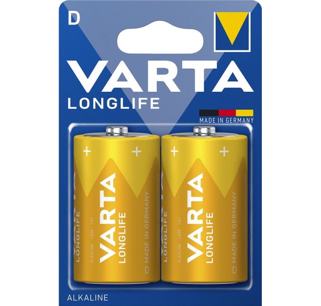 Батарейка Varta Longlife лужна D(LR20)  блістер, 2 шт