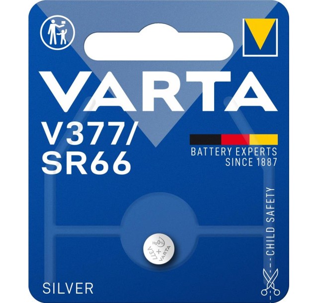 Батарейка Varta срібно-цинкова V377 (AG4, LR626, SR626SW, 177)  блістер, 1 шт