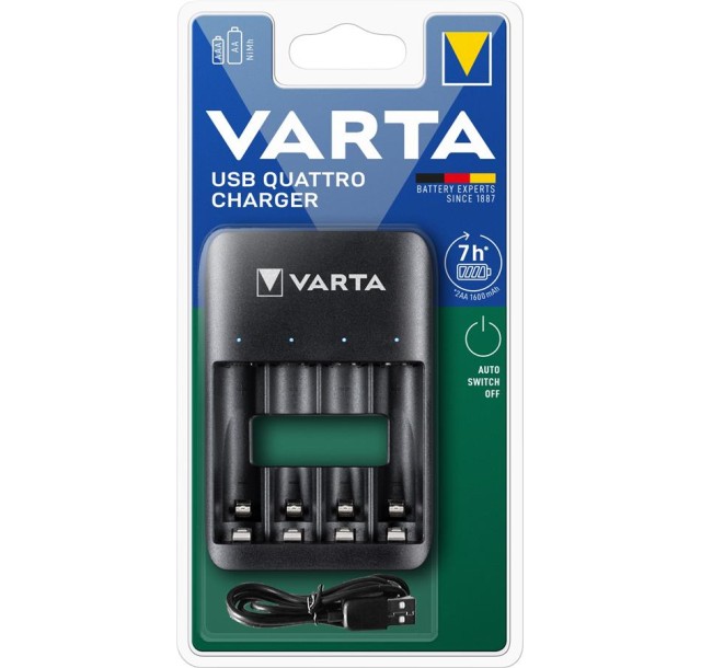 Зарядний пристрій  Varta Value USB Quattro Charger pro, для АА/ААА акумуляторів