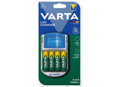 Зарядний пристрій Varta LCD Charger 4хNI MH AA2600 мА•год