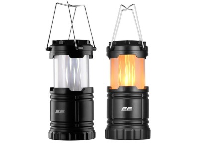 Ліхтар кемпінговий на батарейках 2E Flame, AAx3, 150лм, 3Вт, складаний, LED/полум’я/біле світло, IP44