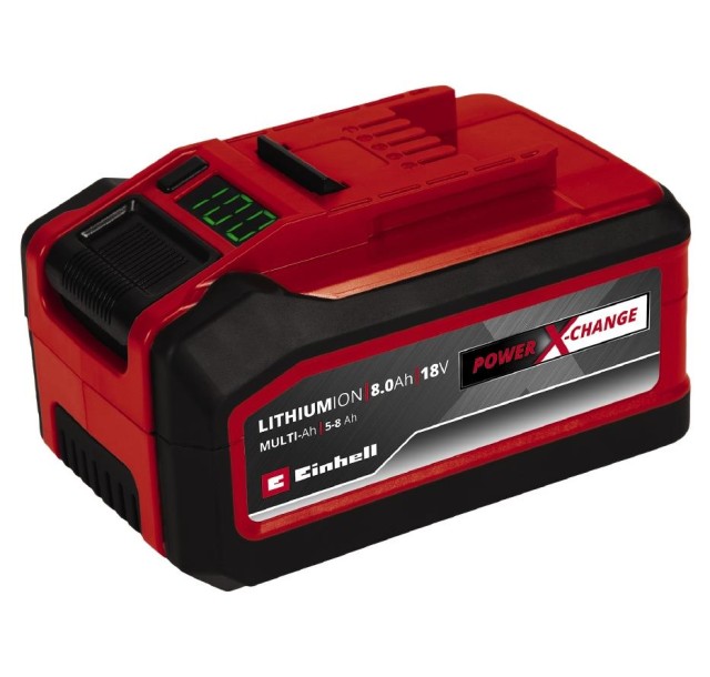 Акумулятор Einhell 18V 5-8 Ah, PXC Plus, 18 В,5-8 Аг, Multi-Ah (перемикач ємності), 1 кг