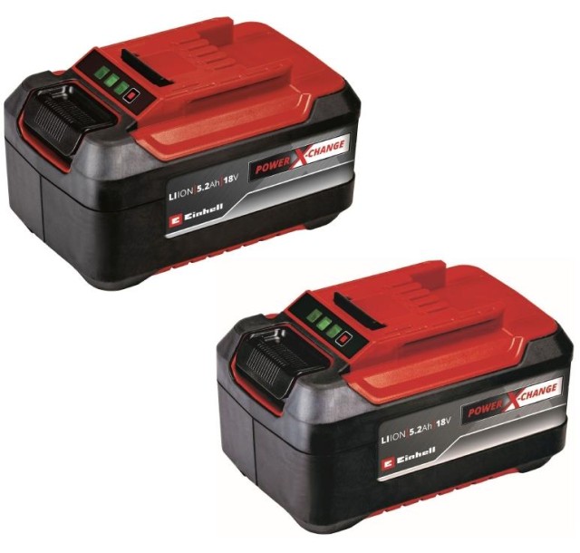 Акумулятор Einhell 18V PXC Plus Twinpack, 18 В, 5.2 Аг, 2 шт, 1.87 кг