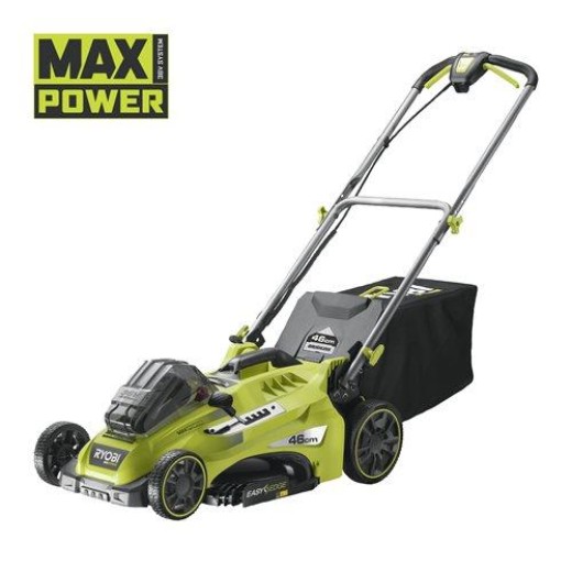 Газонокосарка акумуляторна Ryobi RLM36X46H50PG, MAX POWER 36В, 1х5Аг, 46см, 45л, 20-70мм, з функцією Power-Assist, 17.8кг