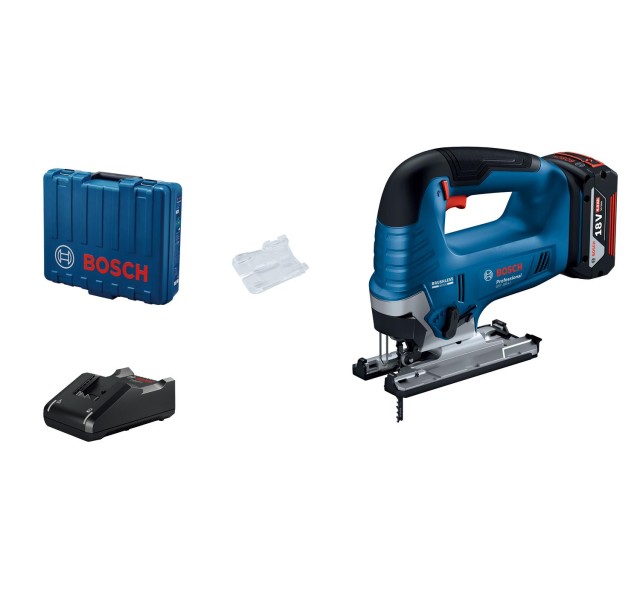 Лобзик Bosch GST 185-LI, акумуляторний 18В, Акб 4Аг, 0-3500 об/хв, хід 26мм, кейс, 2кг