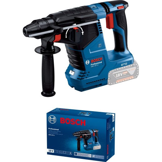 Перфоратор Bosch GBH 187-LI Professional акумуляторний, 18 В, SDS-Plus, 2.4 Дж, 980 об/хв, 2.9 кг, без АКБ та ЗП