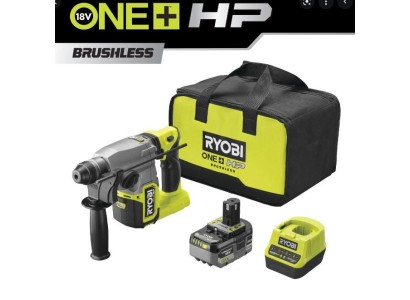 Перфоратор Ryobi RSDS18X-1C40S, SDS+, акумуляторний 18В ONE+ НР, безщітковий, АКБ 1х4Аг, 4 Дж, 4 режими.