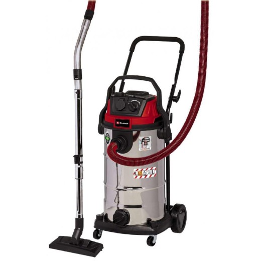 Пилосос професійний Einhell TE-VC 2340 SACL, 1500Вт, 40л, розетка, 225мбар, клас L, 10.1кг