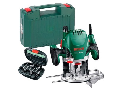 Фрезер Bosch POF 1400, 1400Вт, цанга 6 та 8мм, 11000-28000об/хв, + 6 фрез, 3кг