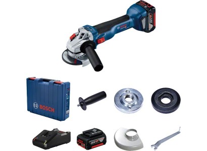 Шліфмашина кутова акумуляторна Bosch 18V-10, 125 мм, 18В 2x5.0 Аг, 9000об/хв, L-BOXX 136, 0.89кг