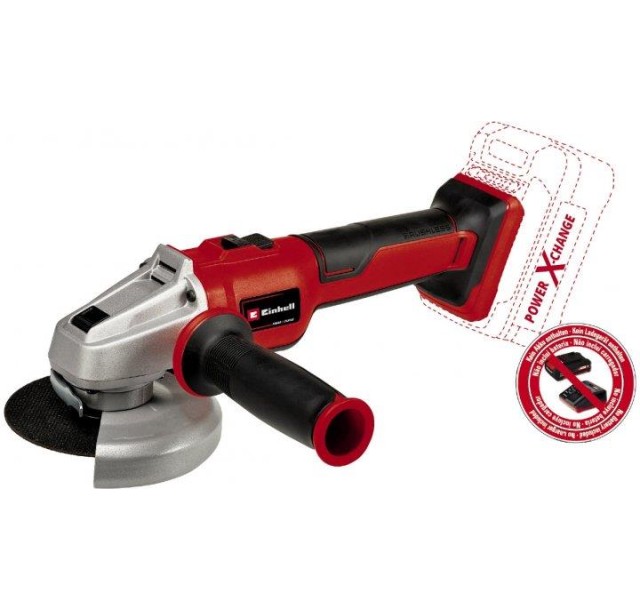 Шліфмашина кутова акумуляторна Einhell AXXIO 18/125 Q X CHANGE, 125мм, 18В, 8500об/хв, 1.5 кг, без АКБ та ЗП