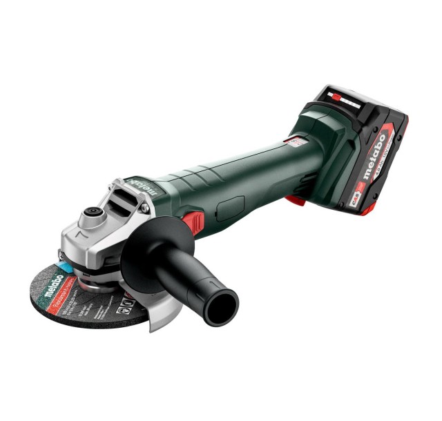 Шліфмашина кутова акумуляторна Metabo W 18 L 9-125, 125мм, 18В 2х4Аг, 8500об/хв, М14, 2.3кг