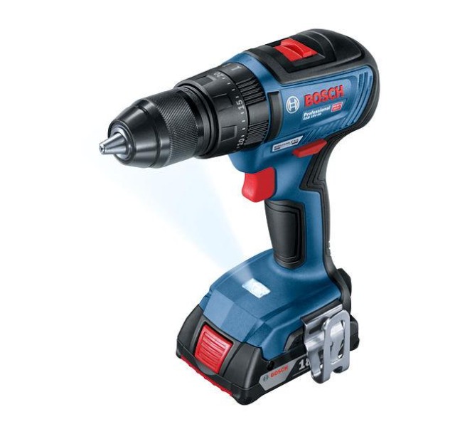 Шурупокрут-дриль ударний акумуляторний  Bosch GSB 18 V-50, 18V2х2.0Аг, 28/50 Нм, 20+2, 460-1800об/хв, L-Case, 1.1кг