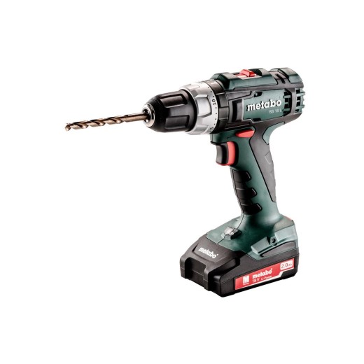 Шурупокрут-дриль акумуляторний Metabo BS 18 L, 18В 2x2Aг, 25/50Аг, 0-450/0-1800об/хв, 1.6кг