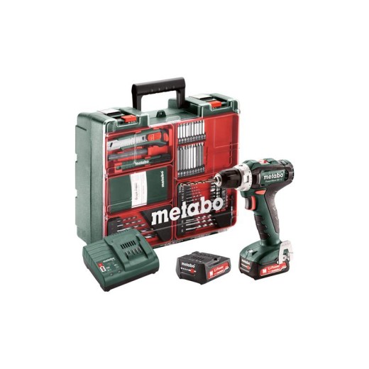 Шурупокрут-дриль акумуляторний Metabo PowerMaxx SB 12 Set, 12В 2x2Aг, 17/40Нм, 0-360/0-1400об/хв, 1.1кг
