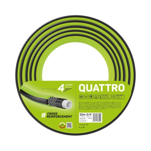 Шланг садовий Cellfast QUATTRO, 3/4', 50м, 4 шари, до 20 Бар, -10…+50°C